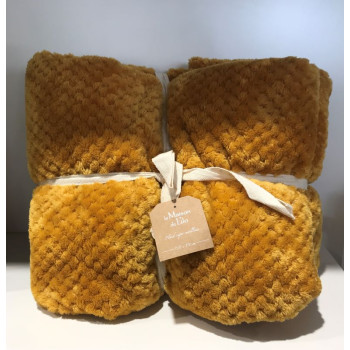 PLAID MOELLEUX JAUNE