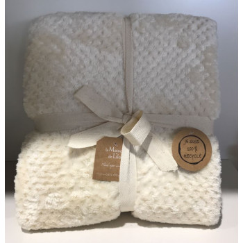 PLAID MOELLEUX ECRU