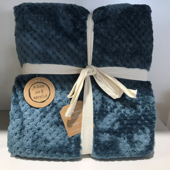 PLAID MOELLEUX BLEU