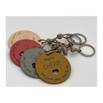 PORTE -CLE DISQUE "Maman...