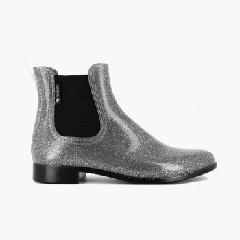 BOTTINES JAPLOU ARGENT-NOIR